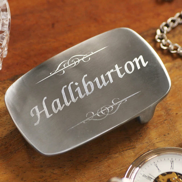 Simple Custom Monogram DIY Stainless Steel Buckle Leather Belt - image 1