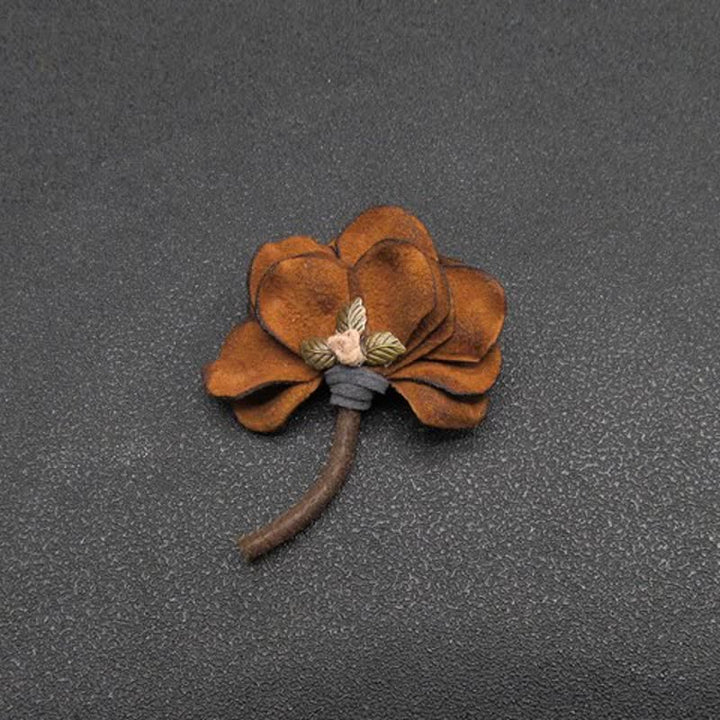 Original Design Retro Wedding Flower Petals Cloth Brooch