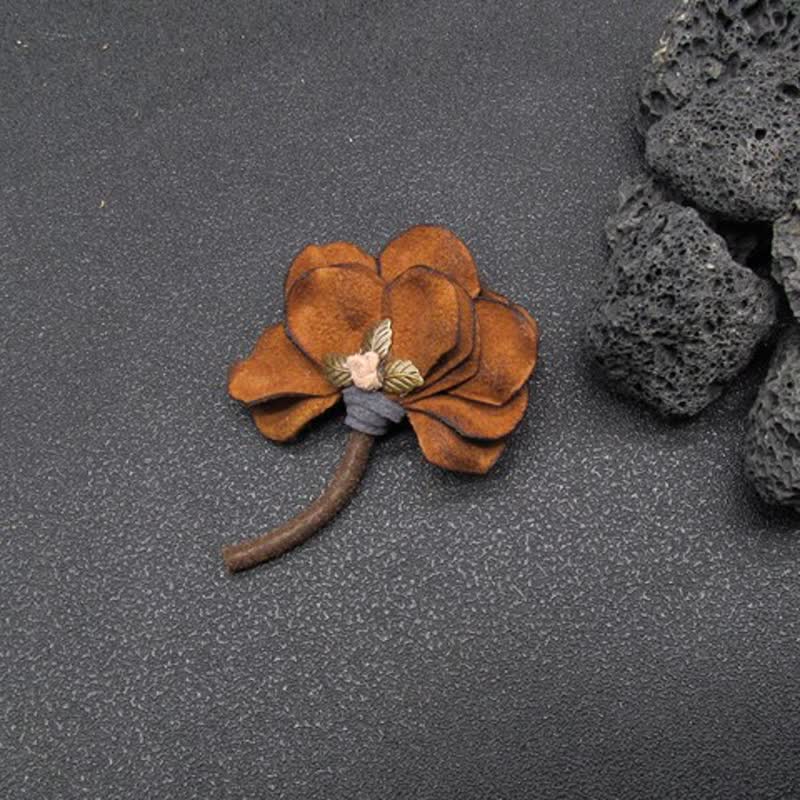 Original Design Retro Wedding Flower Petals Cloth Brooch