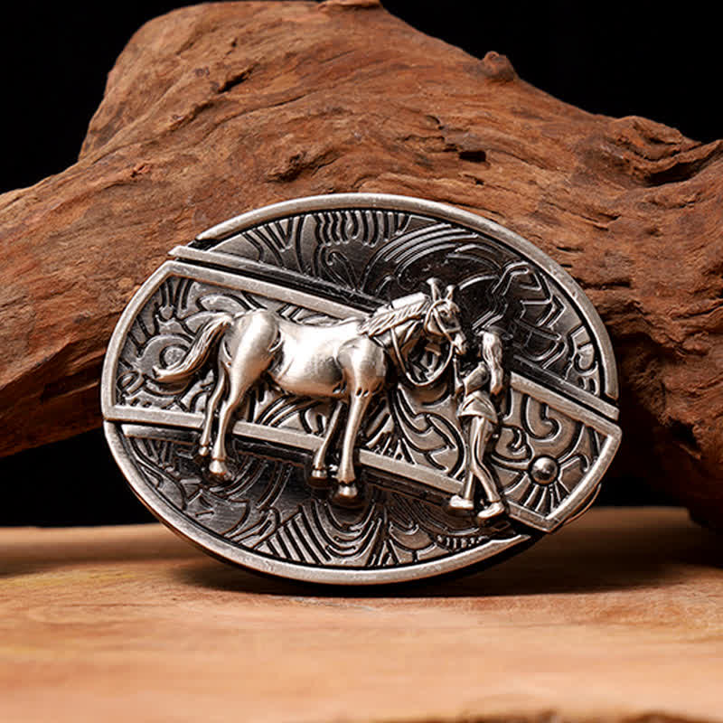 Men's DIY Cowgirl Hidden Folding Knife Leather Belt - Cowgirl - Without Belt - Not Included Belt - image 0