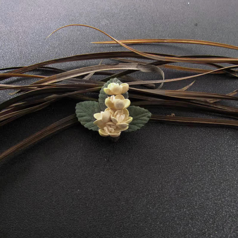 Ivory Wedding Original Design Mini Flowers Cloth Brooch