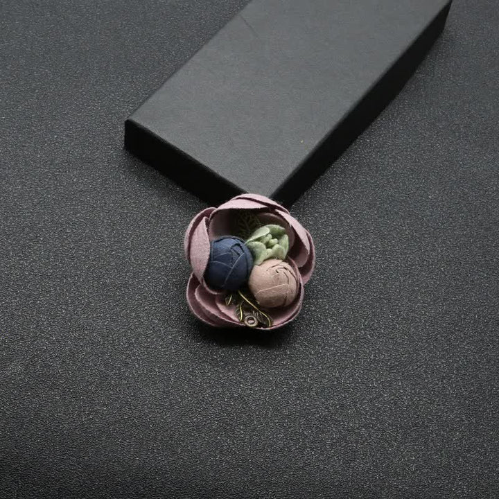Cute Bud Wedding Original Design Mini Flowers Cloth Brooch - image 3