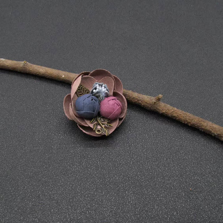 Cute Bud Wedding Original Design Mini Flowers Cloth Brooch - image 2