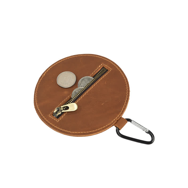 Western Cowboy Hat Shape Retro Coin Leather Bag - image 8