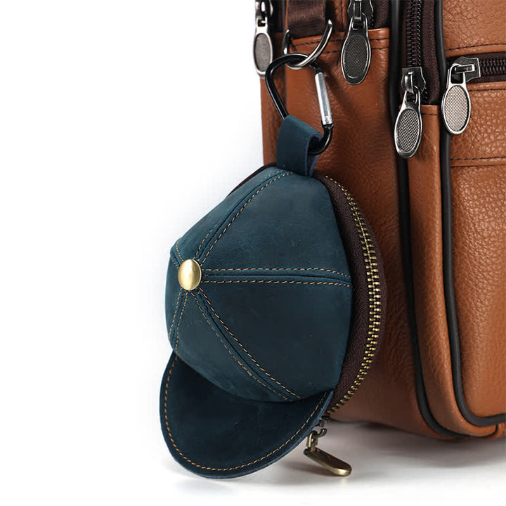Baseball Hat Shape Creative Coin Leather Bag