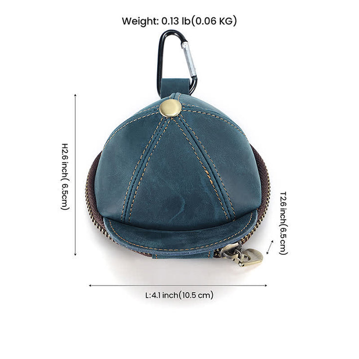 Baseball Hat Shape Creative Coin Leather Bag - image 6
