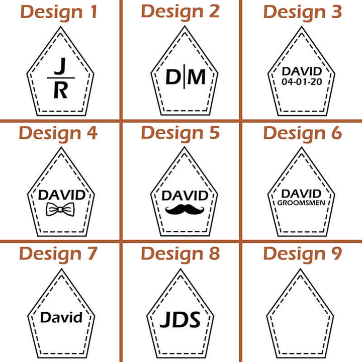 Custom Monogram 2Pcs Bow Tie 3-Clips Adjustable Suspenders Set