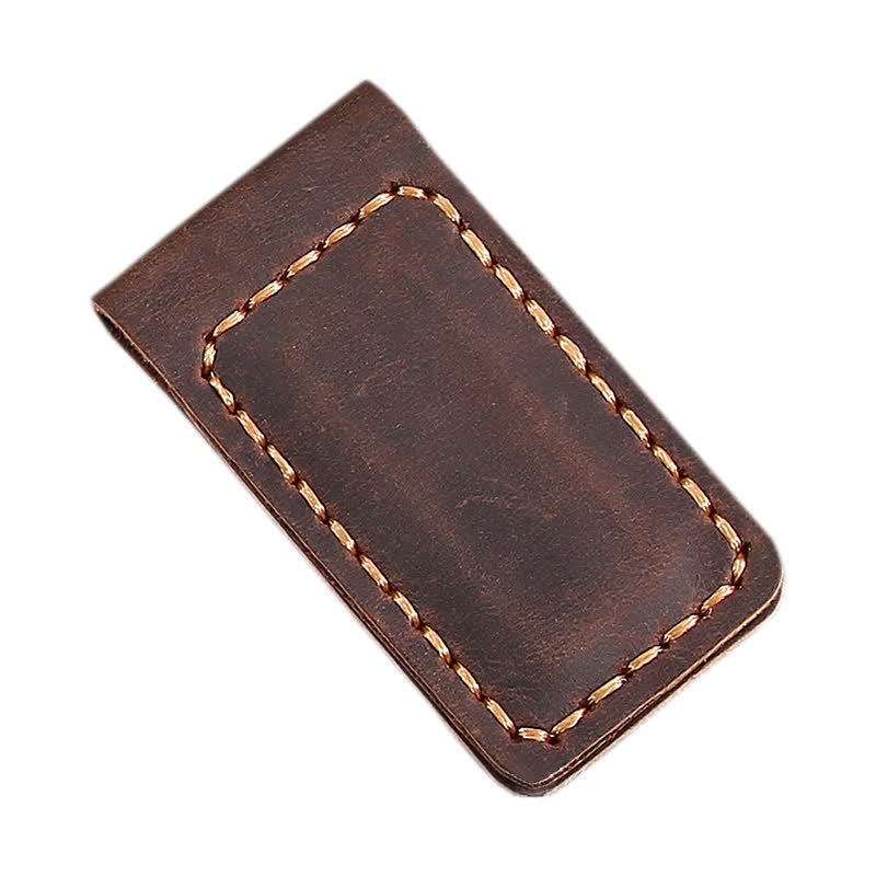 Custom Name Wedding Gift Idea Leather Magnetic Money Clip