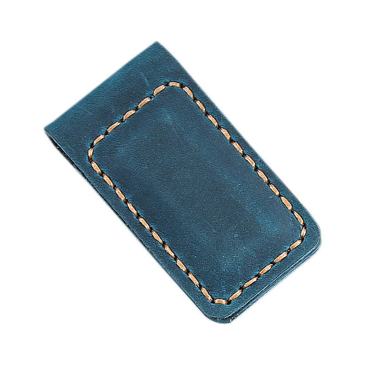 Custom Name Wedding Gift Idea Leather Magnetic Money Clip - Blue - image 10
