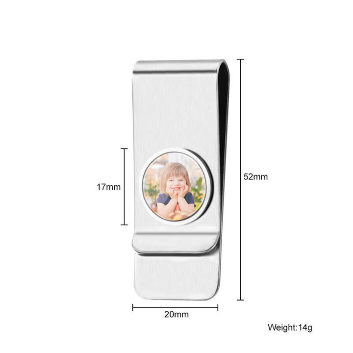 Custom Color Photo Wedding Gift Idea Money Clip - image 2