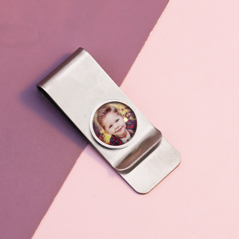 Custom Color Photo Wedding Gift Idea Money Clip - image 4