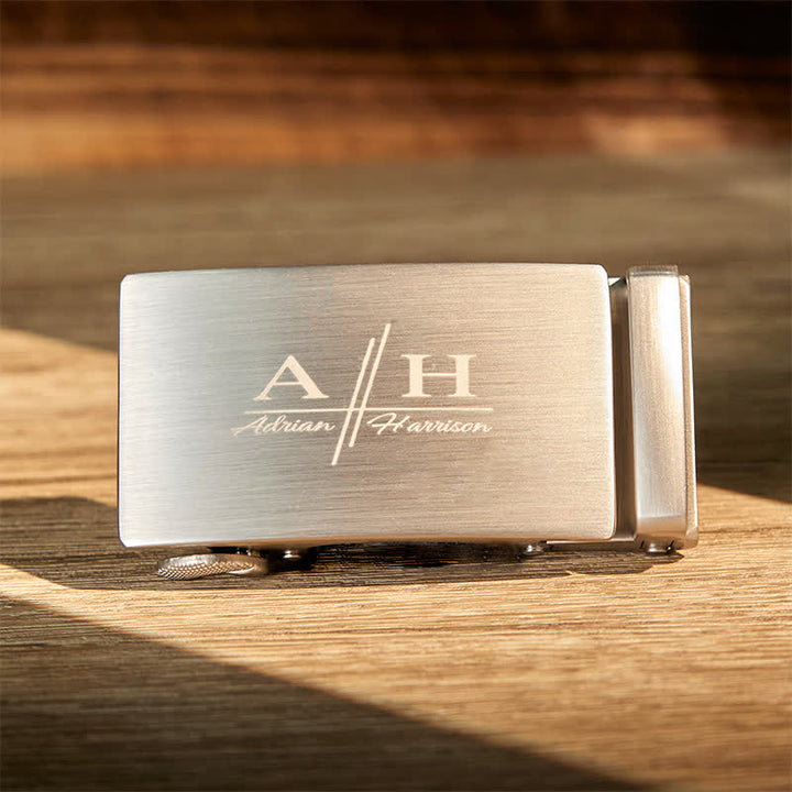 Personalized Gift Idea Custom DIY Automatic Buckle Leather Belt - Silver-Custom - Without Belt - Not Included Belt - image 4