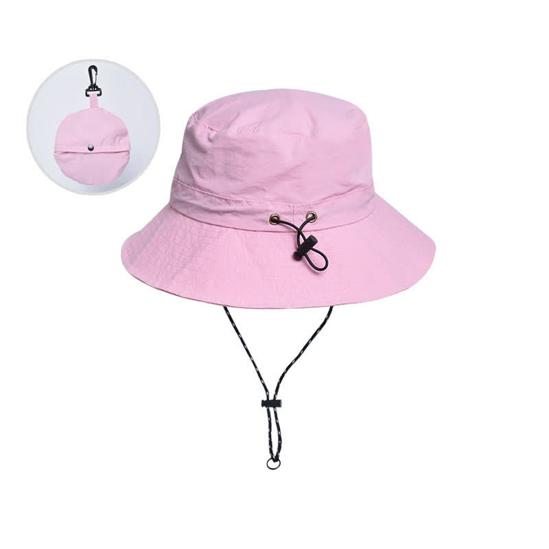 Foldable Anti-UV Protection Camping Mountaineering Bucket Hat - Pink - Adjustable (21 5/8"-22 7/8") - image 7