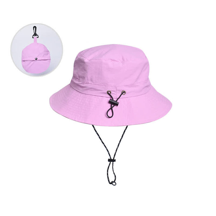 Foldable Anti-UV Protection Camping Mountaineering Bucket Hat - Purple - Adjustable (21 5/8"-22 7/8") - image 14