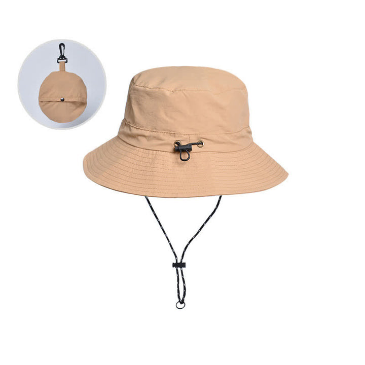 Foldable Anti-UV Protection Camping Mountaineering Bucket Hat - Khaki - Adjustable (21 5/8"-22 7/8") - image 2