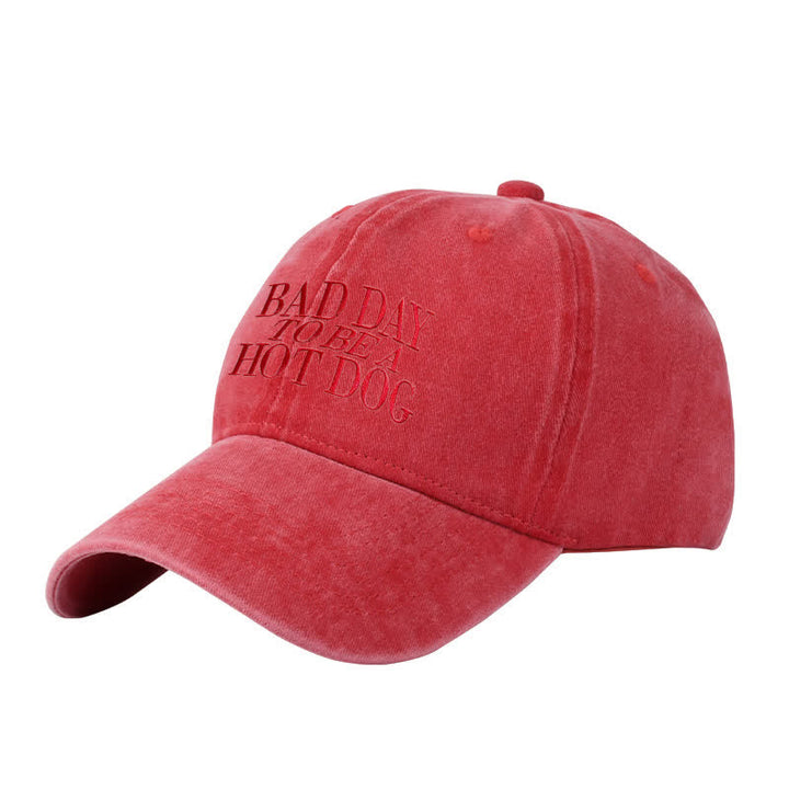 Bad Day To Be a Hot Dog Embroidered Adjustable Baseball Cap