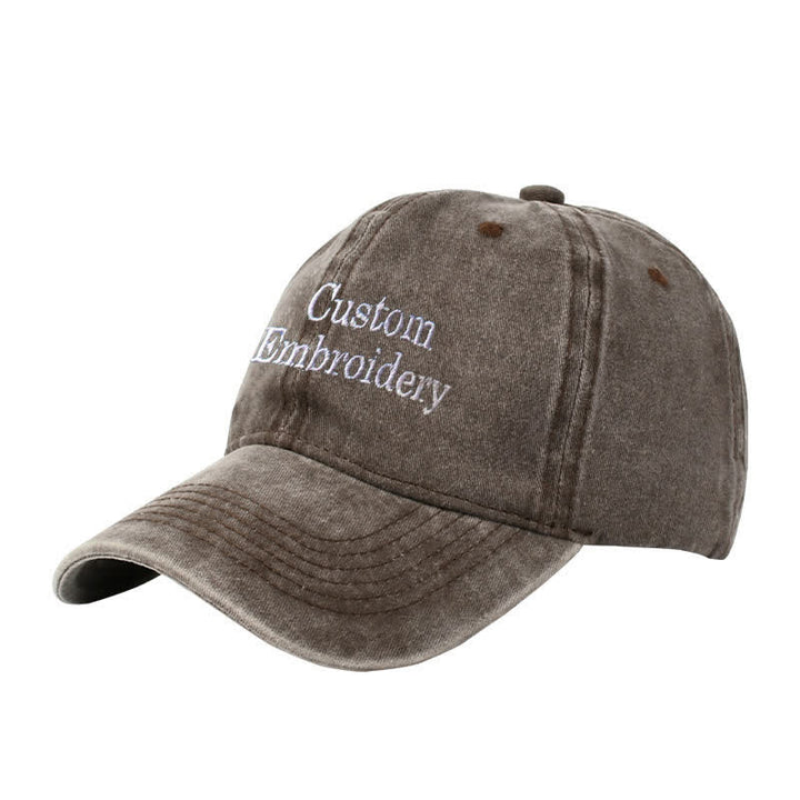Custom Text Personalized Embroidered Adjustable Baseball Cap - Coffee - Adjustable (About 21 5/8"-23 1/4") - image 7