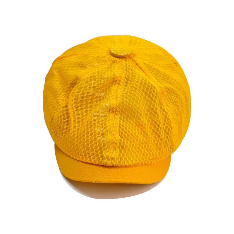 Solid Color Simple Breathable Mesh Beret Hat - image 4