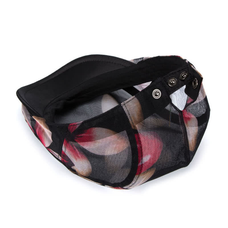 Women's Stylish Flower Pattern Hollowed-out Mesh Beret Hat