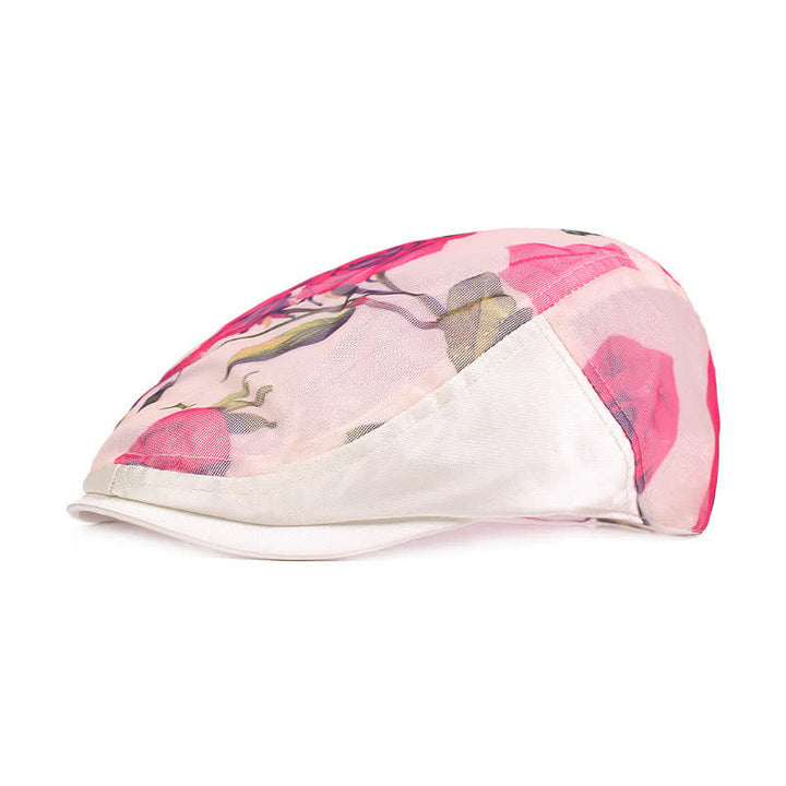 Women's Stylish Flower Pattern Hollowed-out Mesh Beret Hat - Style #4 - M (22"-22 7/8") - image 8