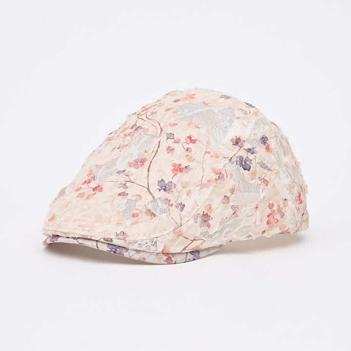 Retro Aged Perforated Mesh Fabric Beret Hat - Style #5 - Adjustable (22"-23 5/8") - image 10