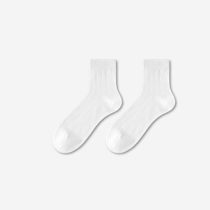Men's Ultra-Thin Summer Mulberry Silk Summer Socks - White - 6 Pairs - One Size (US 6.5 - US 10.5) - image 2