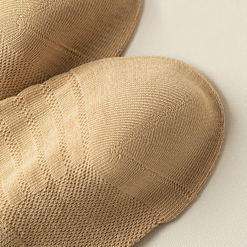Men's Mesh Ribbed Design Thin Summer Short Socks