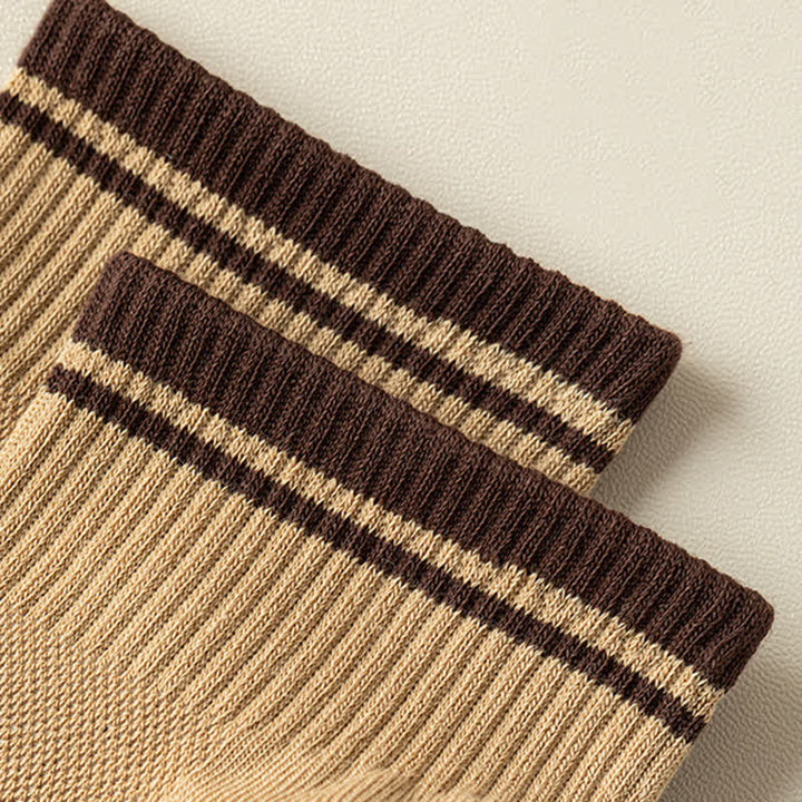 Men's Mesh Ribbed Design Thin Summer Short Socks