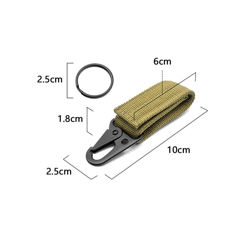 Touch Fastener Webbing Tactic Belt Loop Nylon Keychain - image 2