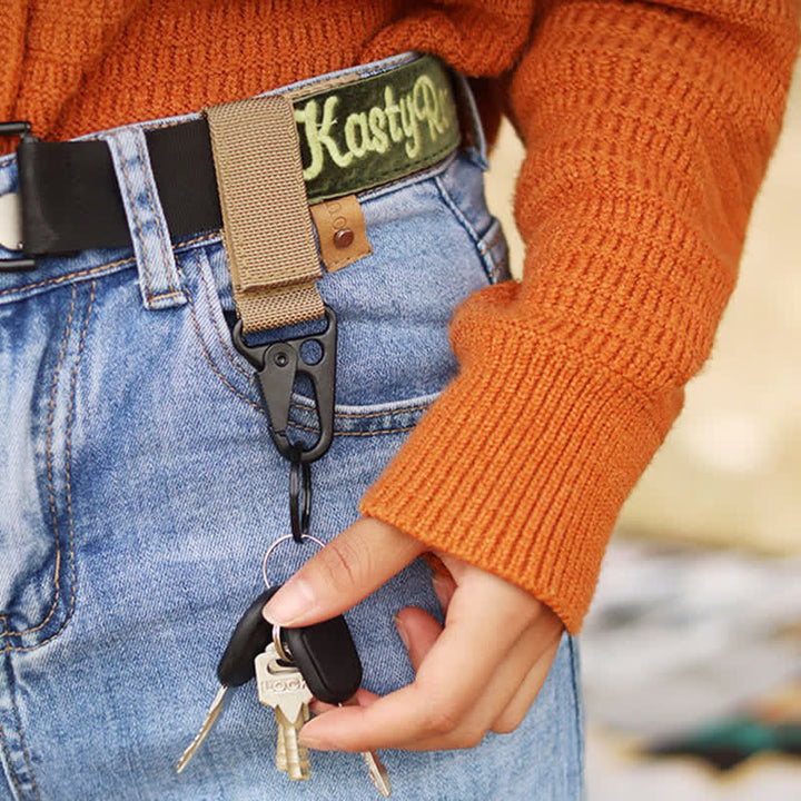 Velcro Webbing Tactic Belt Loop Nylon Keychain