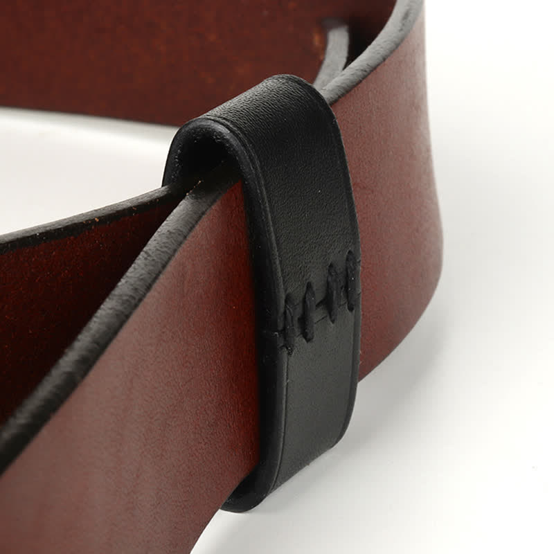 Waist Decoration Real Leather Belt Loop Fixing Ring