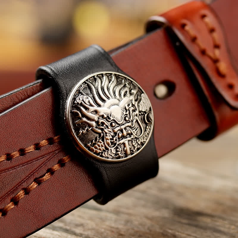 Waist Decoration Real Leather Belt Loop Fixing Ring - image 9