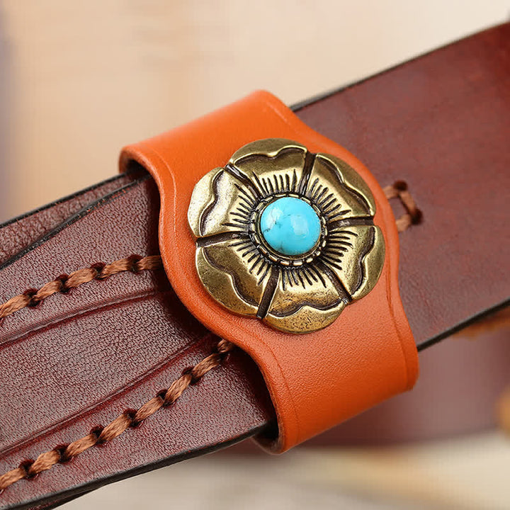 Waist Decoration Real Leather Belt Loop Fixing Ring