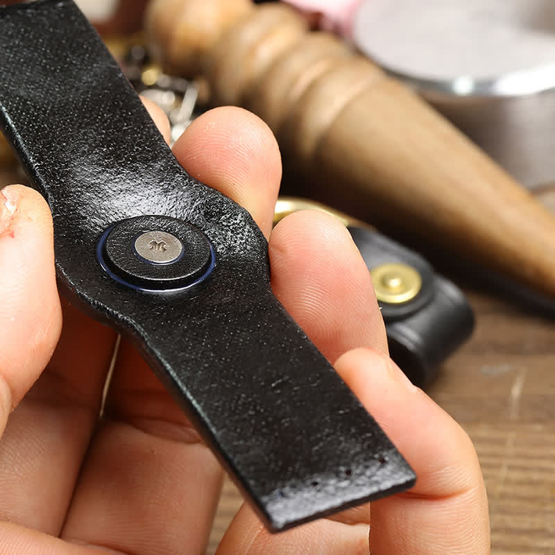 Waist Decoration Real Leather Belt Loop Fixing Ring