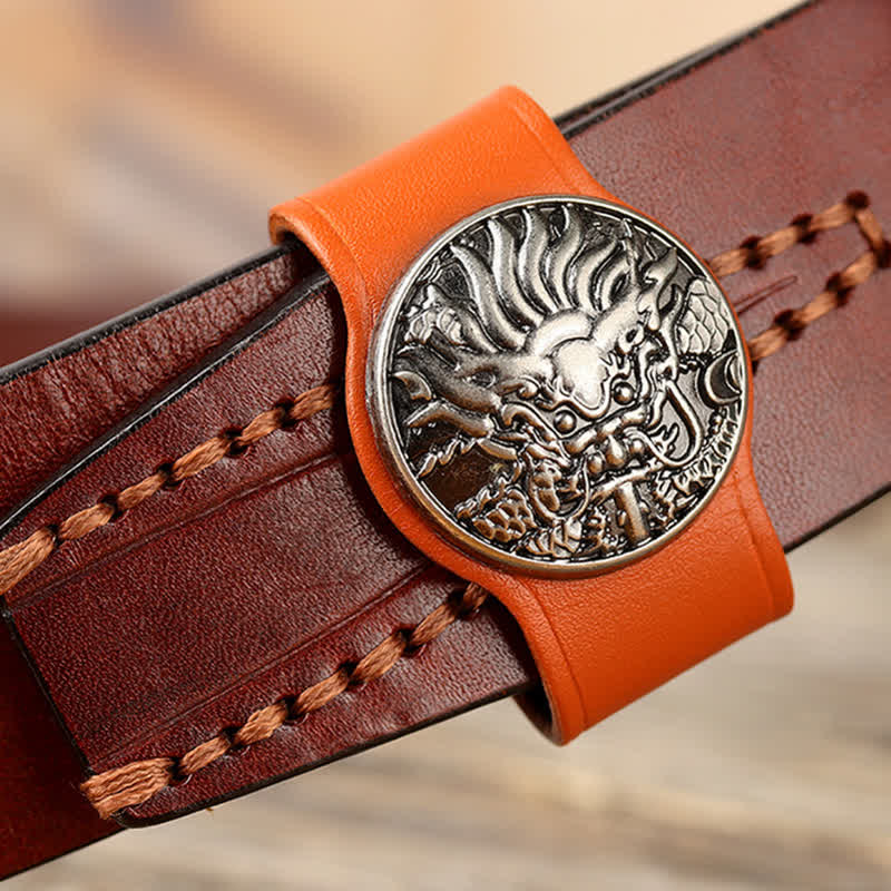 Waist Decoration Real Leather Belt Loop Fixing Ring