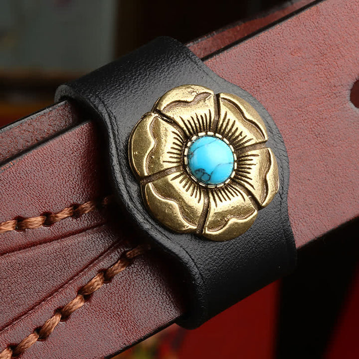 Waist Decoration Real Leather Belt Loop Fixing Ring