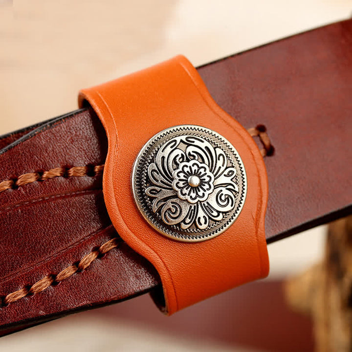 Waist Decoration Real Leather Belt Loop Fixing Ring