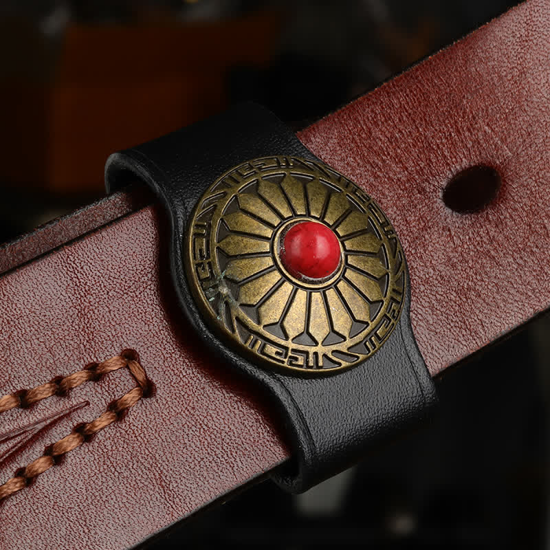 Waist Decoration Real Leather Belt Loop Fixing Ring