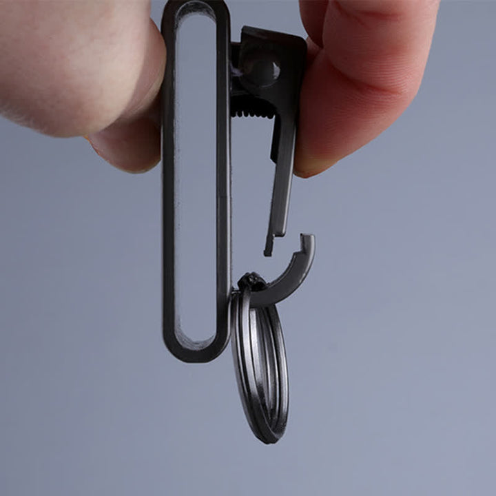 Heavy Duty Double Rings Metal Belt Loop Keychain - image 3