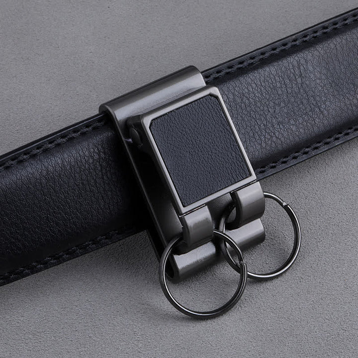 Heavy Duty Double Rings Metal Belt Loop Keychain - image 2