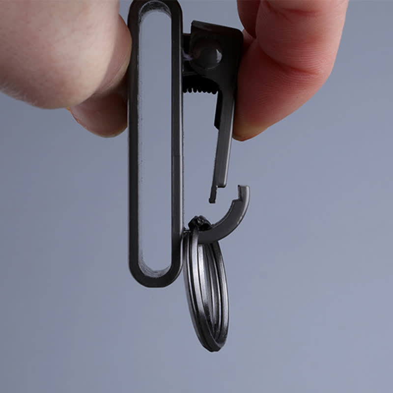 Heavy Duty Double Rings Metal Belt Loop Keychain - image 3
