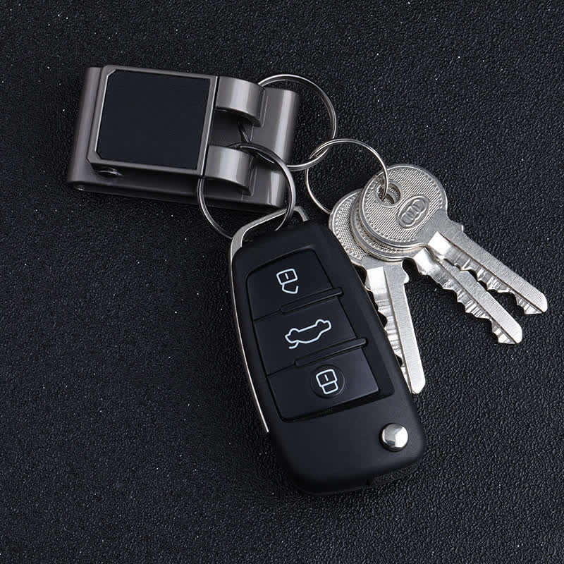 Heavy Duty Double Rings Metal Belt Loop Keychain