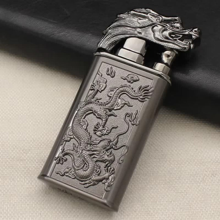 Relief Dragon Magic Dual Flame Refillable Butane Lighter
