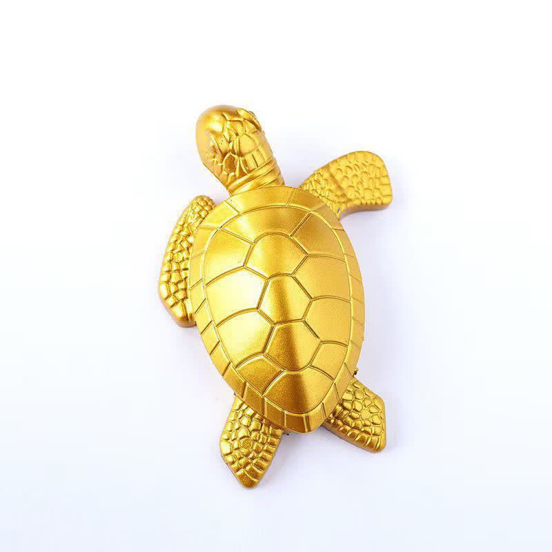 Novelty Mini Cute Turtle Refillable Kerosene Lighter - Gold - image 4