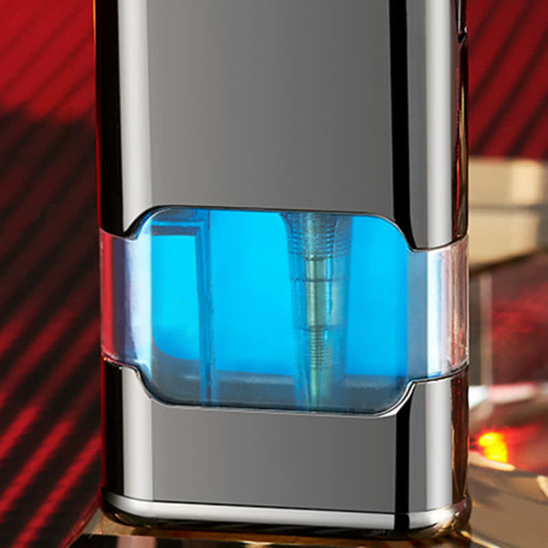 Crocodile Design Refillable Double Flame Butane Lighter With Clock