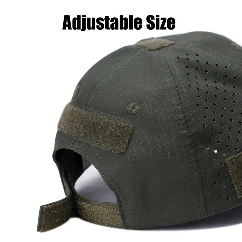 Velcro Glasses Hole Breathable Camouflage Baseball Cap
