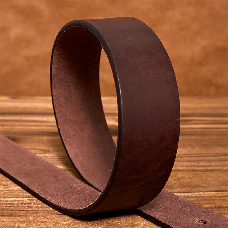 Simple Chic Vintage Brass Square Buckle Leather Belt - image 8