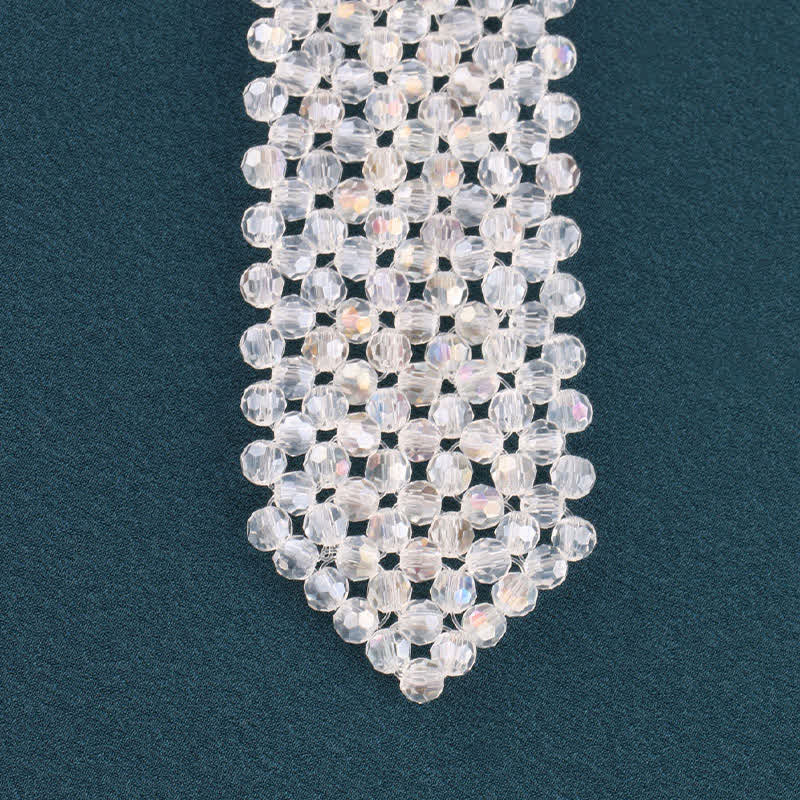 Handmade Artificial Crystal Creative Necktie Necklace