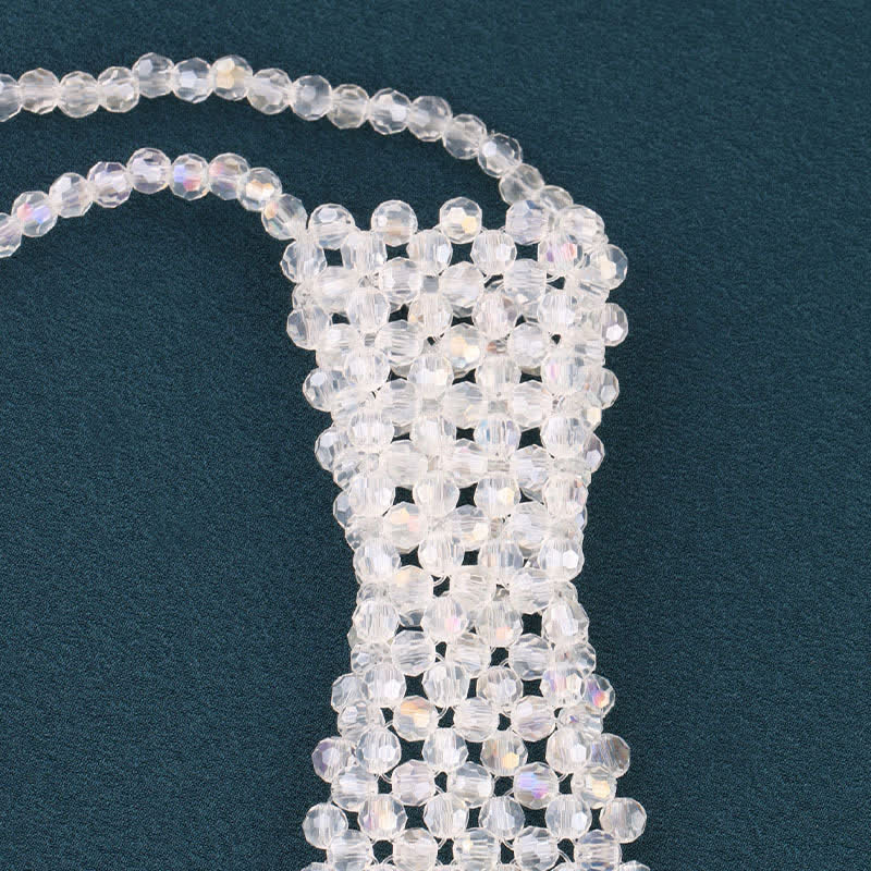 Handmade Artificial Crystal Creative Necktie Necklace
