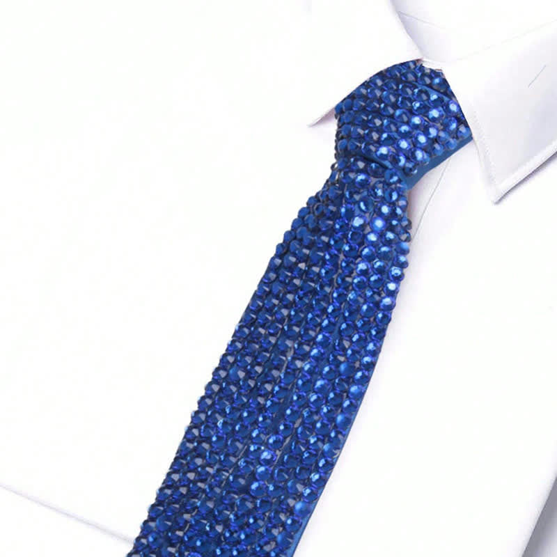 Sparkling Rhinestone Diamond-Style Creative Necktie - image 1